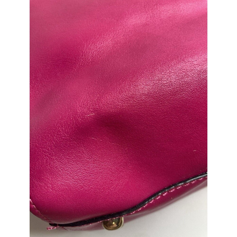 Betsey Johnson Satchel Crossbody Hot Pink Gold Telephone Coquette Barbie Glam - Picture 16 of 16
